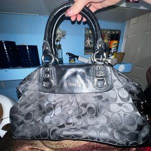 Coach black leather purse